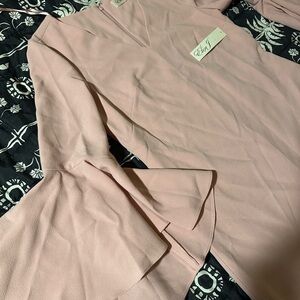 NWT Eliza J Elegant Pink Bell Sleeve Dress